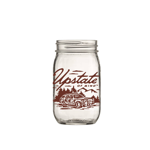 Compas Life - Upstate of Mind - Woody Wagon Mason Jar