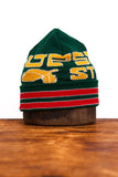 Upstate Stock - Jacquard Embroidered Beanie -  Green Acorn