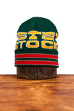 Upstate Stock - Jacquard Embroidered Beanie -  Green Acorn