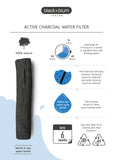 Black+Blum - Carafe - Glass Carafe with Active Charcoal Water Filter 1.1L: Borosilicate Glass