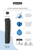Black+Blum - Active Charcoal Water Filter - Pack of 4: Black