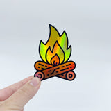 Fell - Campfire Holographic Sticker