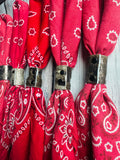 Boots Are My Roots - Cherry Red Hand Dyed Bandanas 