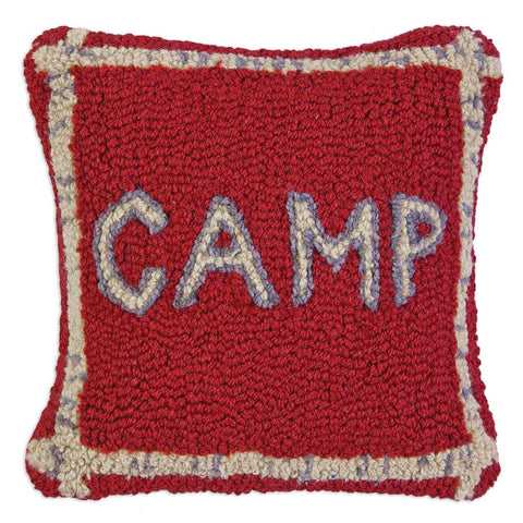 Chandler 4 Corners - Camp 14" Hand Hooked Wool Throw Pillow