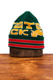 Upstate Stock - Jacquard Embroidered Beanie -  Green Acorn