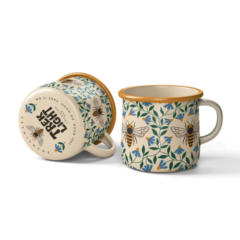 Trek Light - Enamel Coffee & Camp Mug | Honeybee | 16oz