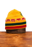 Upstate Stock - Jacquard Embroidered Beanie -  Yellow Leaf