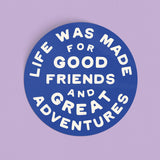 Endless August Supply Co. - Great Adventures Large Vinyl Sticker - blue: Sticker Only