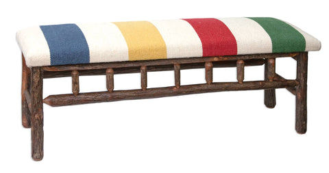 Chandler 4 Corners - Hudson Bay Wool Top Hickory Bench