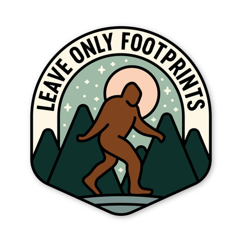 Fell - Leave Only Footprints Glow in the Dark Sticker - Cabin Fever Outfitters