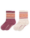 Parks Project - Parks Trail Crew Sock 2 Pack: Blue and Green / M/L - Cabin Fever Outfitters