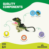 Big Discoveries / Sun Co. - WildLight Animal Carabiner Flashlight - Green T-Rex