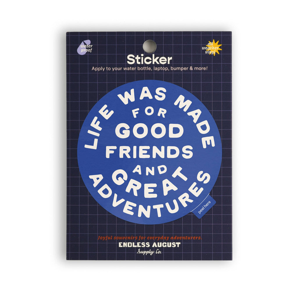 Endless August Supply Co. - Great Adventures Large Vinyl Sticker - blu ...
