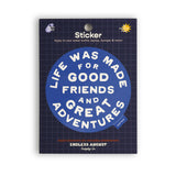 Endless August Supply Co. - Great Adventures Large Vinyl Sticker - blue: Sticker Only