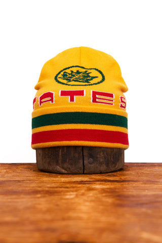 Upstate Stock - Jacquard Embroidered Beanie -  Yellow Leaf