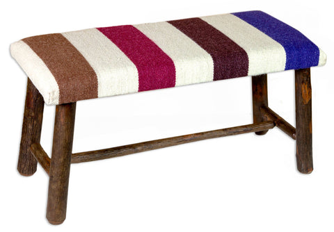 Chandler 4 Corners - Lake Champlain 32" Wool Top Hickory Bench