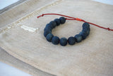 Curious Corners - Indigo-Dyed Yakusugi Cedar Beads Bracelet