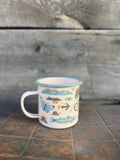 Trek Light - Enamel Coffee & Camp Mug Mountain Stream | 16oz | Trout