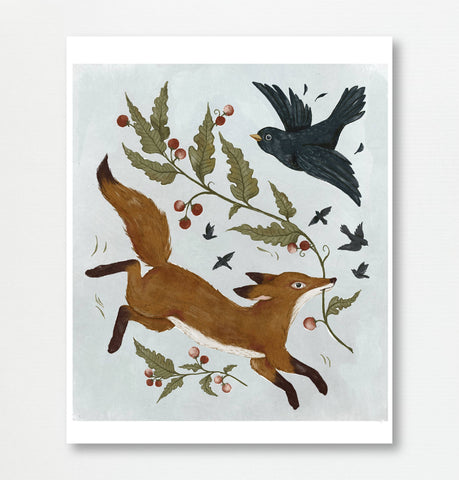 Fox & Fables - Art Print - Fox & Crow: 8x10