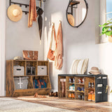 ShipItFurniture - Kids Bookshelf With Toy Storage Cubby 35.4 Inch Rustic Brown: Rustic Brown / 35.4"L X 11.8"W X 29.5"H