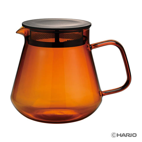 HARIO USA - HARIO Colors Glass Coffee and Tea Server, 600ml: Amber