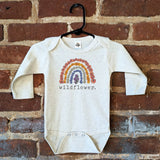 Barefoot Baby - "Wildflower" Baby girl Nature Clothing Rainbow Newborn: 12-18 months / Short sleeves