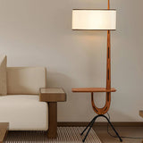 VIVZONE - Giraffe Soild Wood Tray Table Floor Lamp