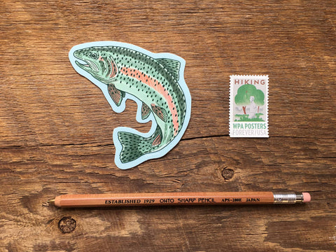 Noteworthy Paper & Press - Trout Sticker