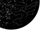 Tim Plus April - 17'' x 17'' Constellation Northern Hemisphere Art Print - Black - Cabin Fever Outfitters