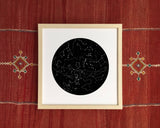 Tim Plus April - 17'' x 17'' Constellation Northern Hemisphere Art Print - Black - Cabin Fever Outfitters