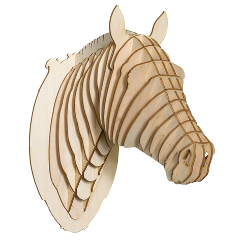 Cardboard Safari - Medium Size Pippin Birch Wood Horse Head