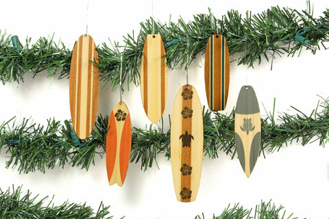 Cardboard Safari - Classic Surfboard Ornaments - Set of 6