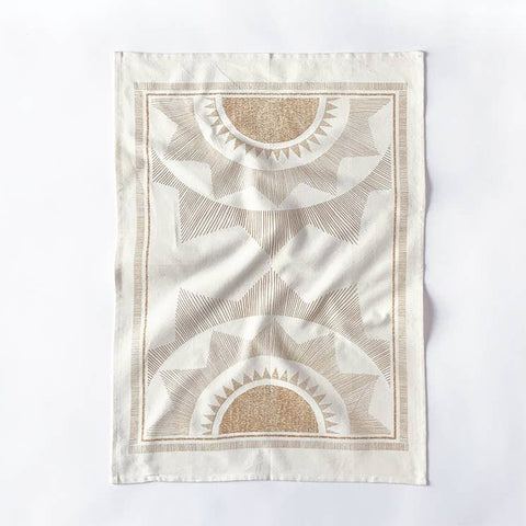 The Rise And Fall - Sunrise Kitchen Towel - Natural