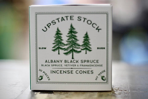 Upstate Stock - Albany Black Spruce - 30 Pack Incense Cones