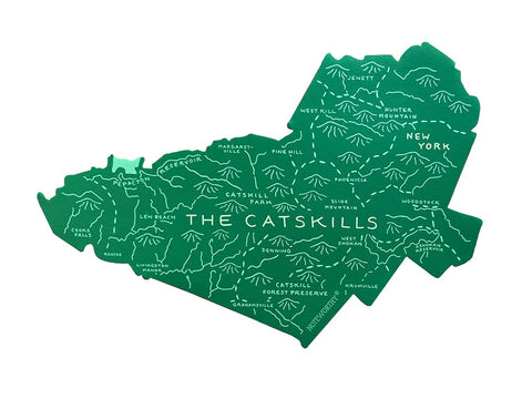Noteworthy Paper & Press - Catskills Map Magnet