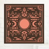 Land & She - Western Sun Bandana, Brown (Pre-Order): 21x21 inches in