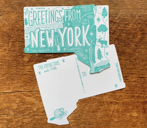 Noteworthy Paper & Press - New York State Postcard