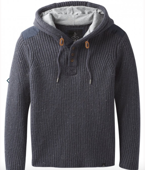 Prana hooded henley sweater discount