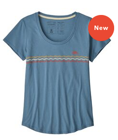 W's Flying Fish Line Up Organic Scoop T-Shirt - Cabin Fever Outfitters