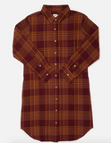 Ada Burgundy Plaid Dress - Cabin Fever Outfitters