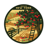 Upstate New York Round Ornament | Apple Orchard Souvenir