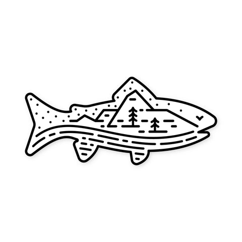 Fell - Trout Scene Sticker