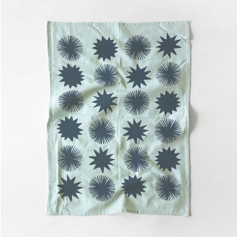 The Rise And Fall - Starbursts Kitchen Towel - Blue